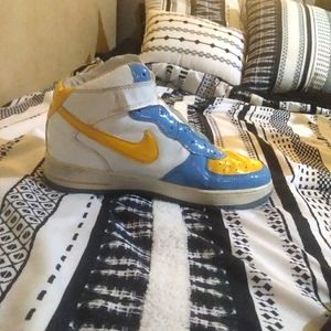 Nike air force 1 mid legend blue maize size 9
